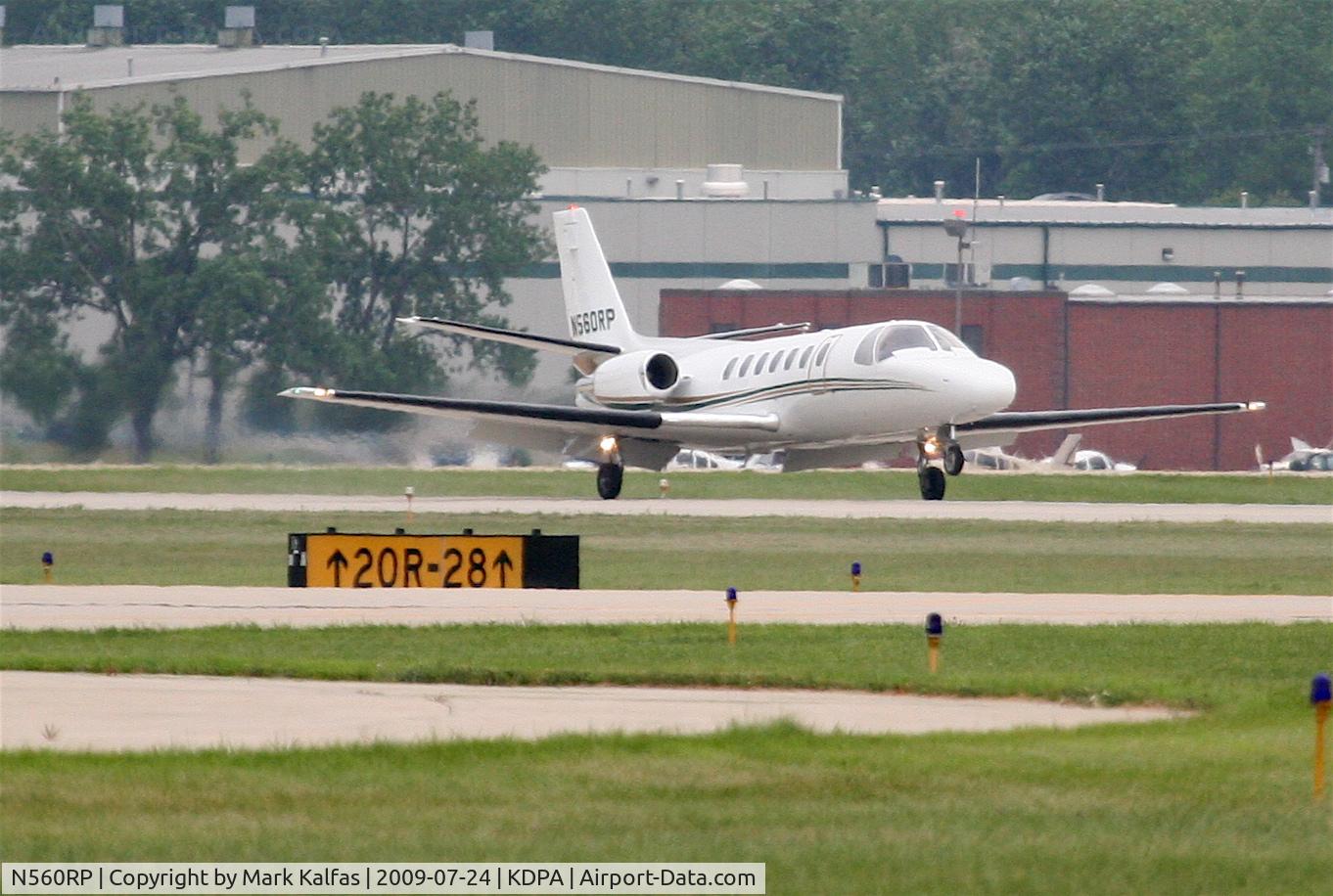 N560RP, 1991 Cessna 560 C/N 560-0158, Cessna 560, N560RP arriving KDPA 20R from KPHN