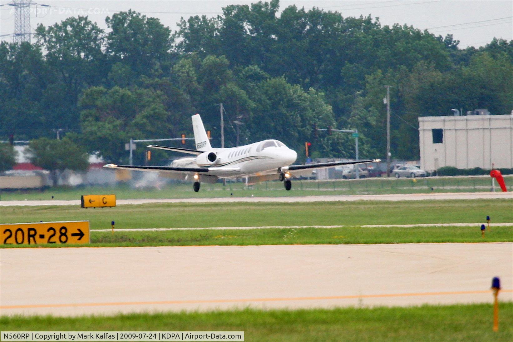 N560RP, 1991 Cessna 560 C/N 560-0158, Cessna 560, N560RP arriving KDPA 20R from KPHN