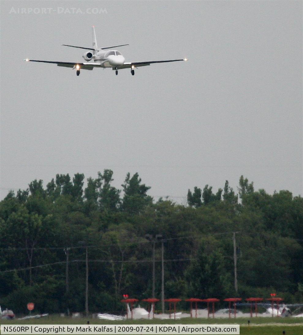 N560RP, 1991 Cessna 560 C/N 560-0158, Cessna 560, N560RP arriving KDPA 20R from KPHN