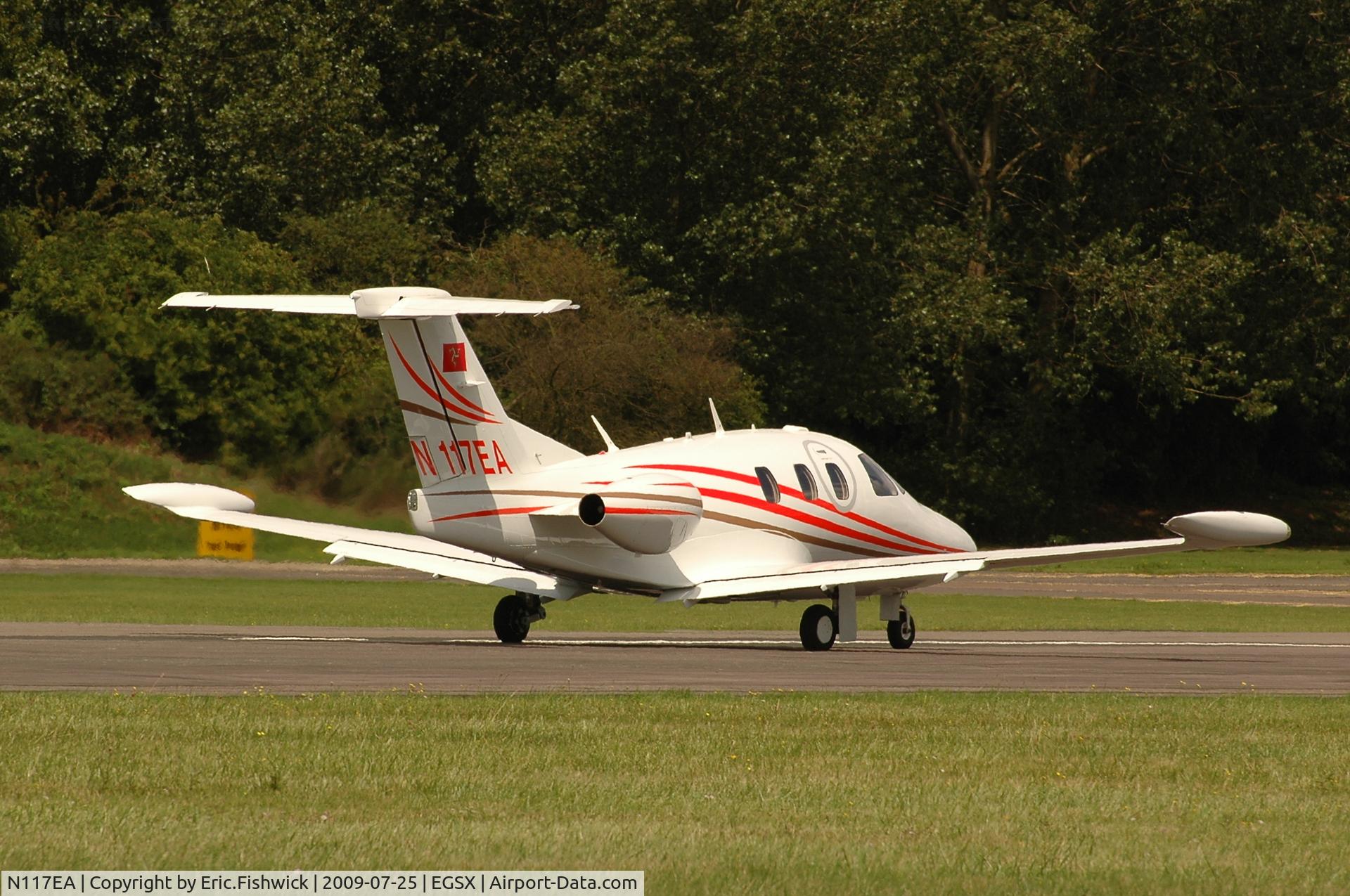 N117EA, 2007 Eclipse Aviation Corp EA500 C/N 000104, N117EA taxying at North Weald Airfield