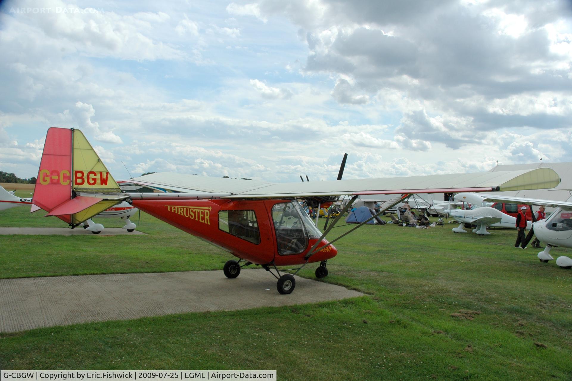 G-CBGW, 2002 Thruster T600N 450 C/N 0121-T600N-058, G-CBGW at Damys Hall Airfield