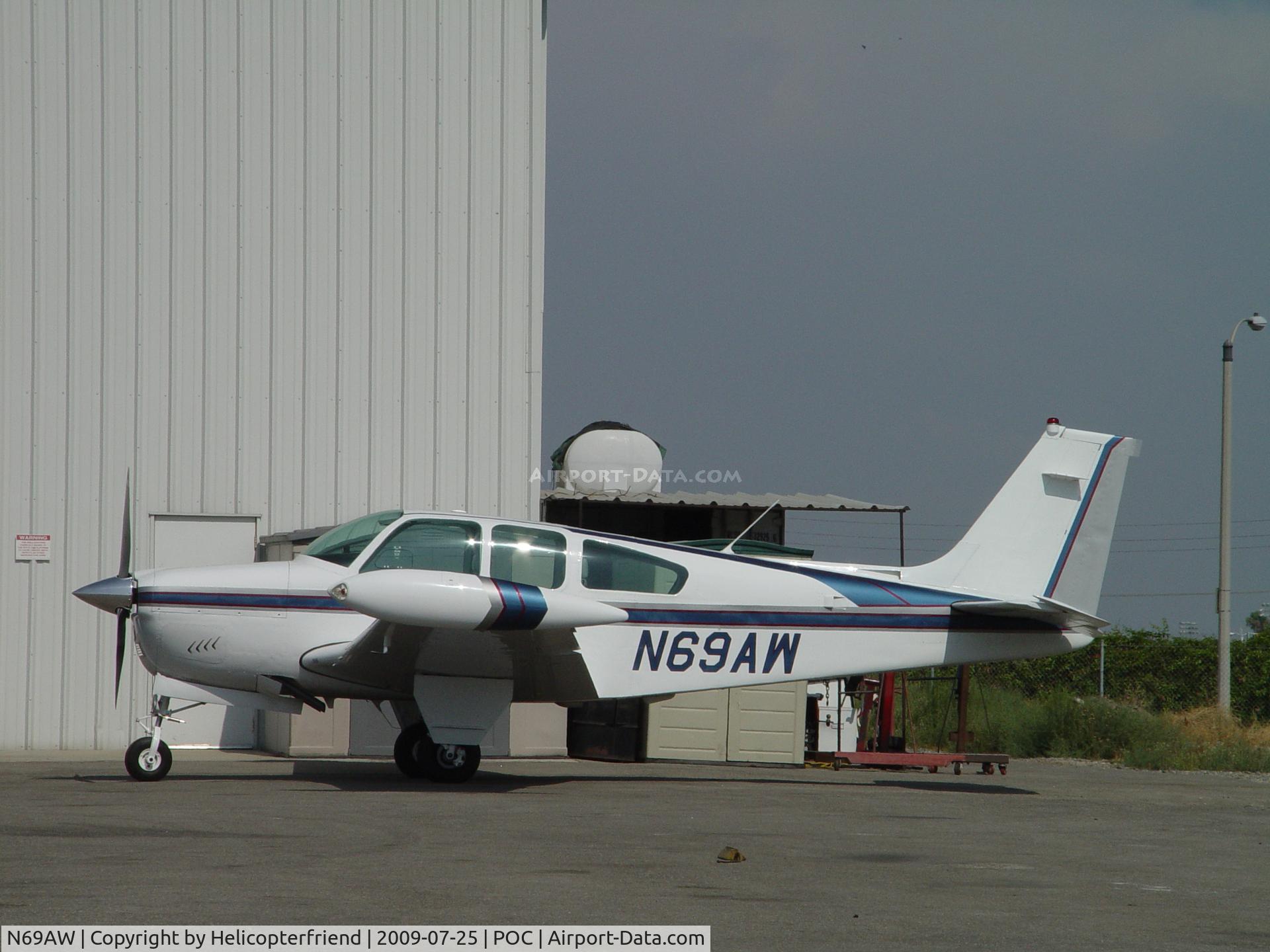 N69AW, 1964 Beech 35-B33 Debonair C/N CD-764, Parked at Howard Aviation