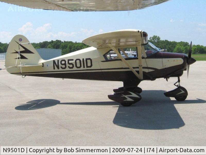 N9501D, 1958 Piper PA-22-160 Tri Pacer C/N 22-6416, On the ramp at Urbana, Ohio