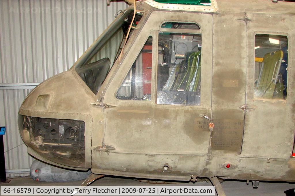 66-16579, 1967 Bell UH-1H Iroquois C/N 8773, Exhibited in the International Helicopter Museum , Weston-Super Mare , Somerset , United Kingdom