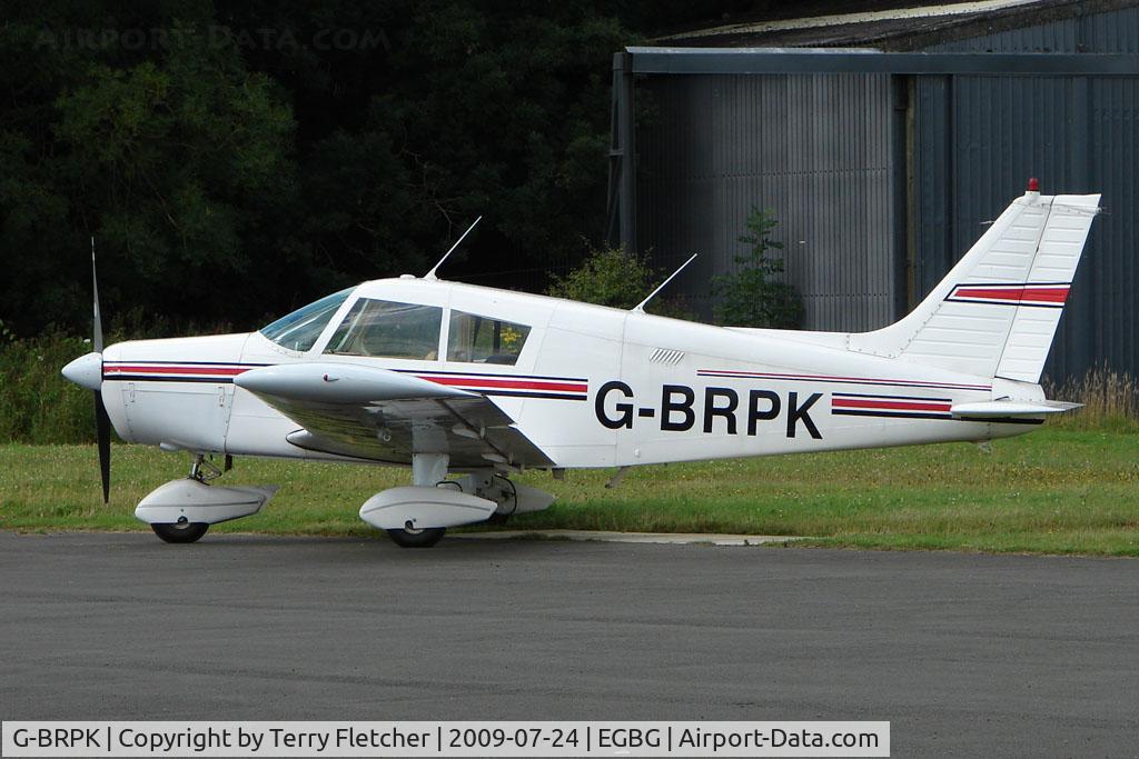 G-BRPK, 1972 Piper PA-28-140 Cherokee C/N 28-7325070, at Leicester on 2009 Homebuild Fly-In day