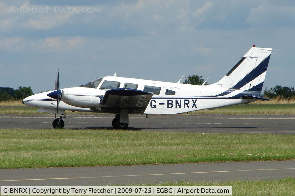 G-BNRX, 1979 Piper PA-34-200T Seneca II C/N 34-7970336, Piper Seneca II at Leicester on 2009 Homebuild Fly-In day