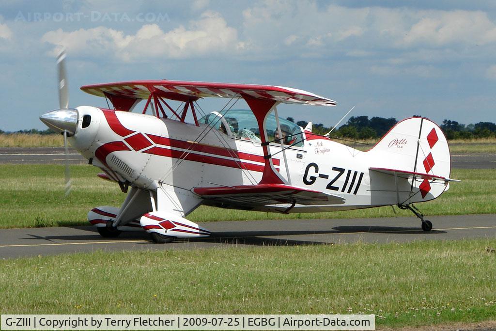 G-ZIII, 1988 Pitts S-2B Special C/N 5151, Pitts S-2B at Leicester on 2009 Homebuild Fly-In day