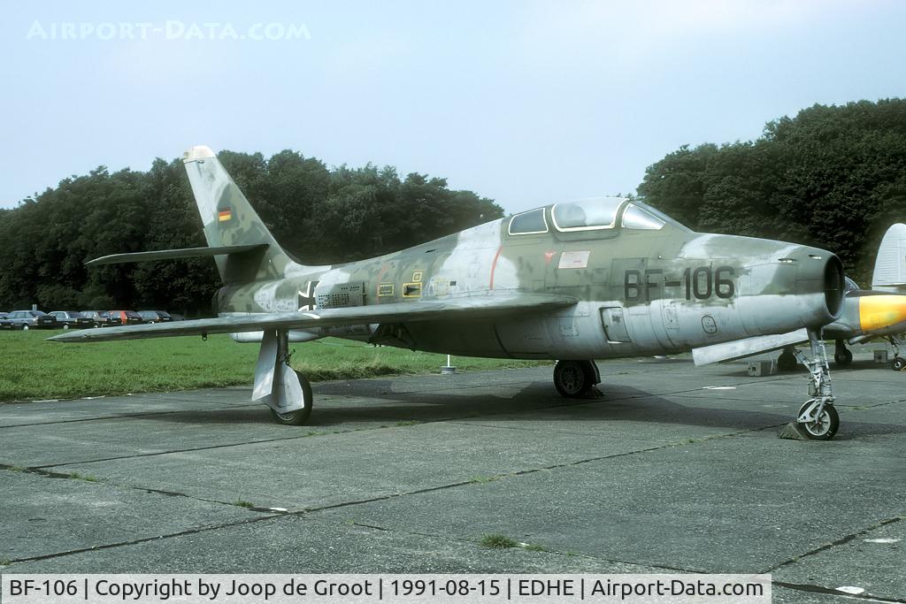 BF-106, Republic F-84F Thunderstreak C/N S/N 52-6804, This Thunderstreak has now moved to the Luftwaffemuseun in Berlin-Gatow.