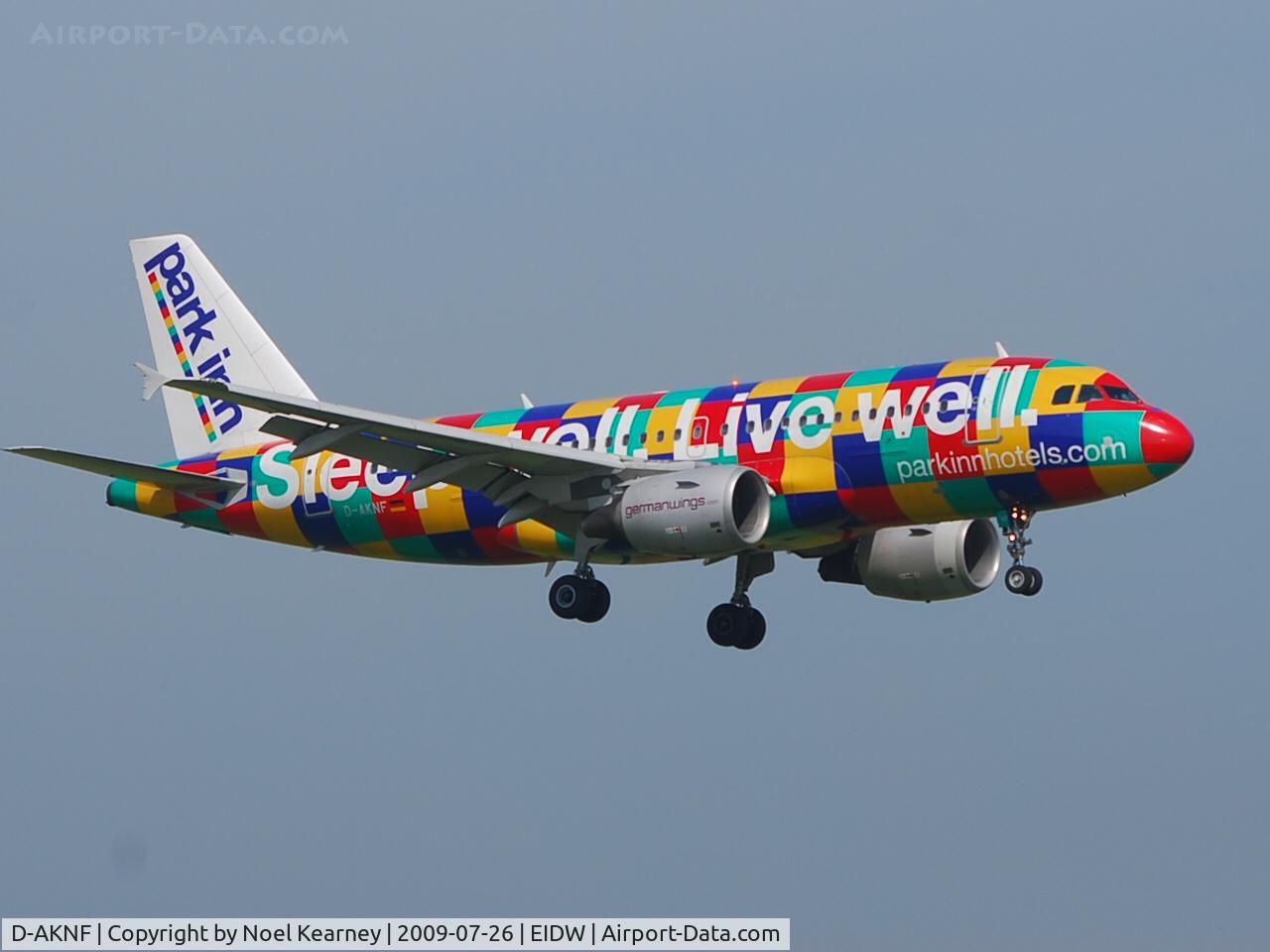 D-AKNF, 1997 Airbus A319-112 C/N 0646, Landing Rwy 10