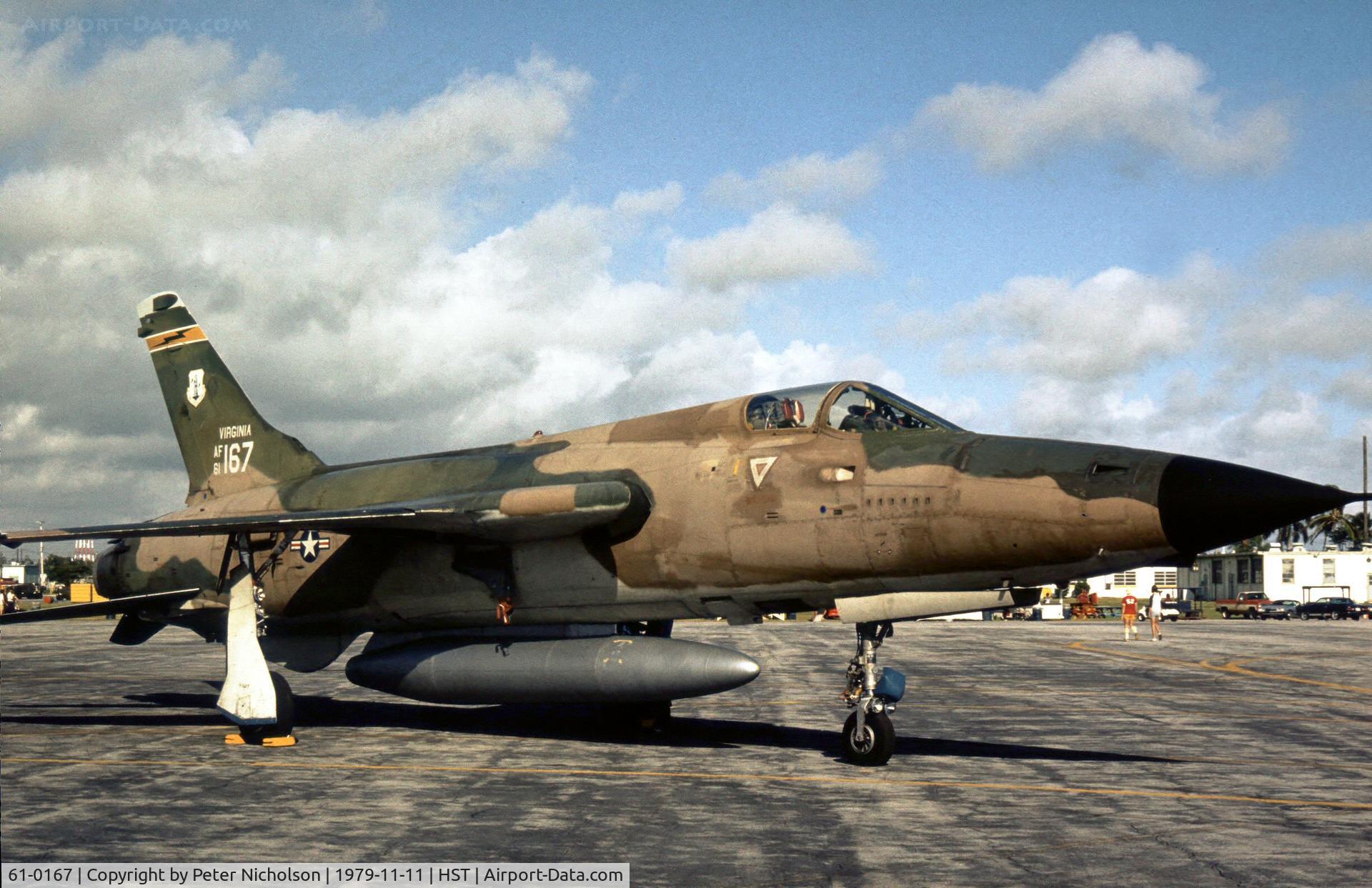61-0167, 1961 Republic F-105D Thunderchief C/N D362, Another view of the West Virginia ANG Thunderchief at the 1979 Homestead AFB Open House.