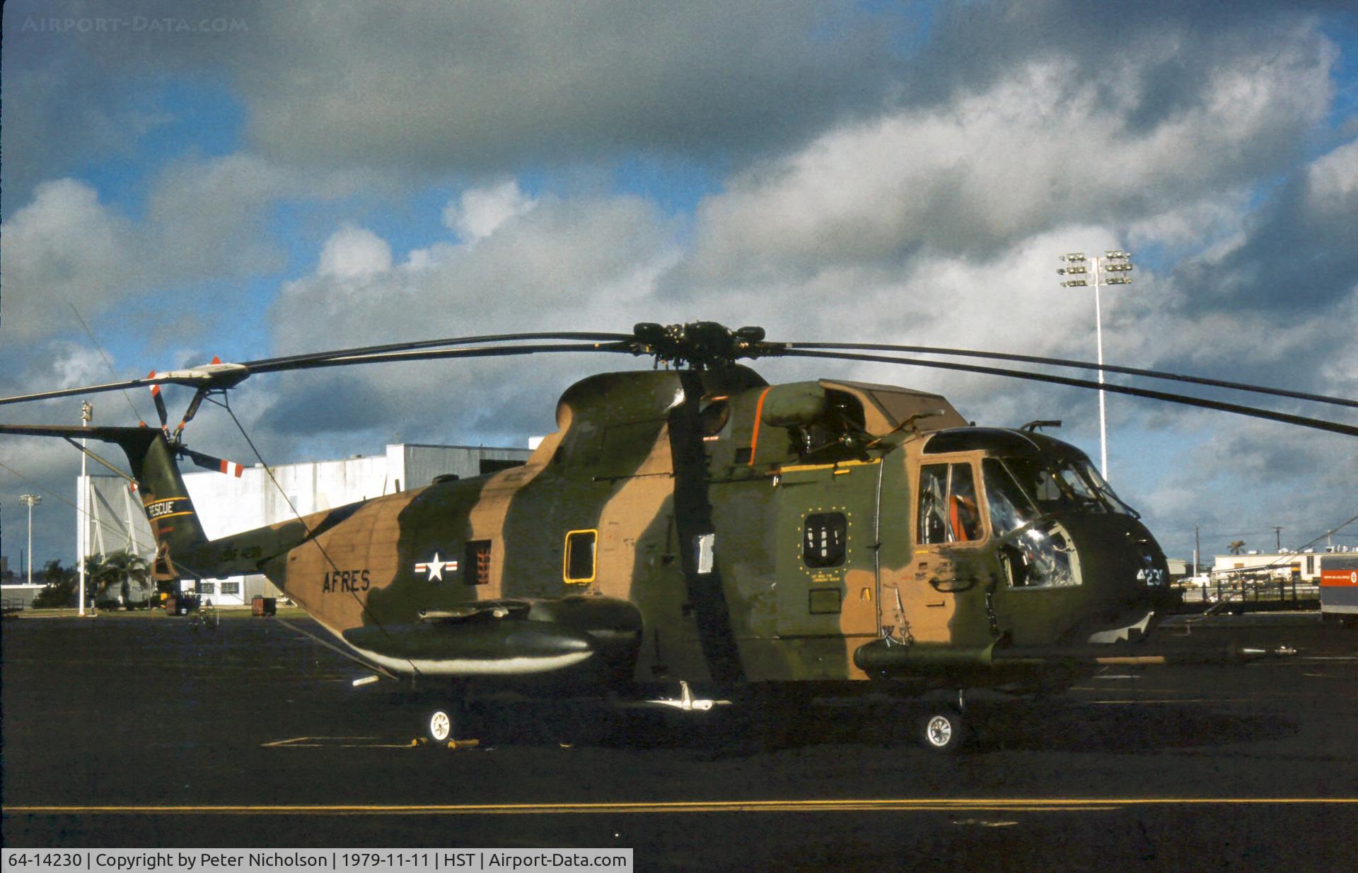 64-14230, 1964 Sikorsky HH-3E Jolly Green Giant C/N 61-533, HH-3E, believed assigned to the 38th Aerospace Rescue & Recovery Squadron at the 1979 Homestead AFB Open House.