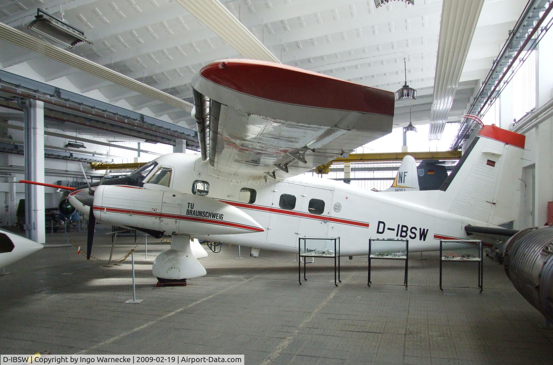 D-IBSW, Dornier Do-28D-1 Skyservant C/N 4033, Dornier Do 28D-1 Skyservant operated by TU Braunschweig (Brunswick Technical University) as research aircraft until 1993, now at the Museum für Luftfahrt und Technik at Wernigerode