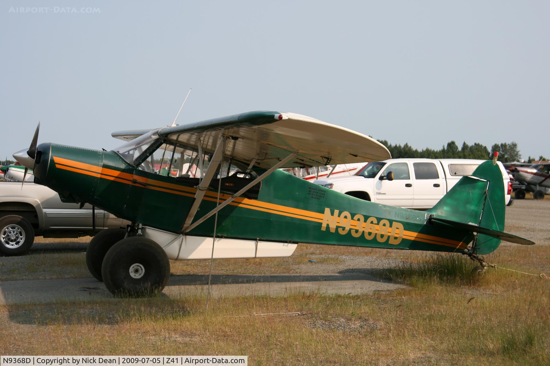 N9368D, 1958 Piper PA-18A 150 Super Cub C/N 18-6633, Z41, this is the Cub that was torn up in the Alaska back country by a bear and duck taped back together to fly home.