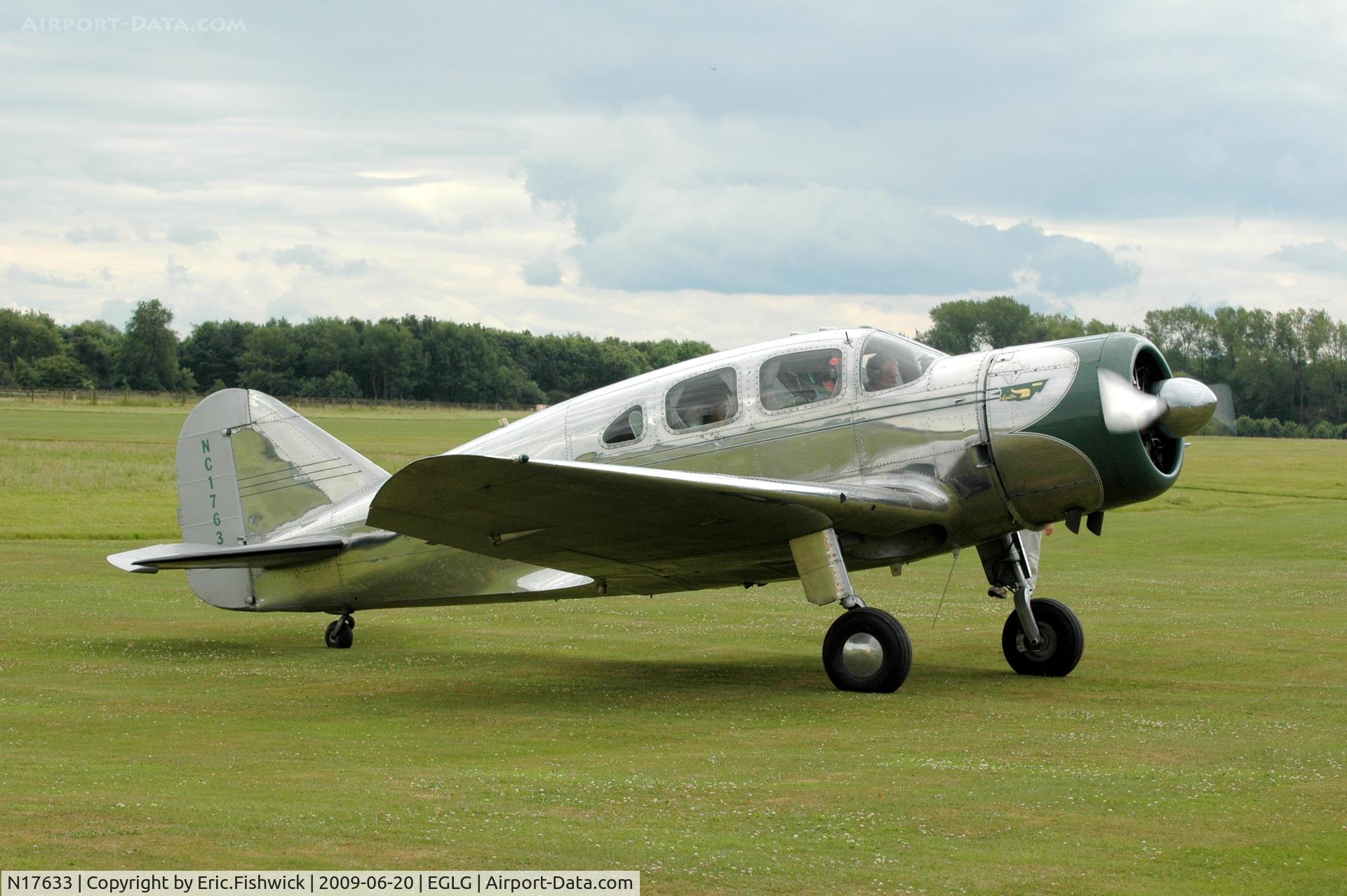 N17633, 1939 Spartan 7W Executive C/N 21, NC17633 at Shuttleworth Collection Evening Air Display