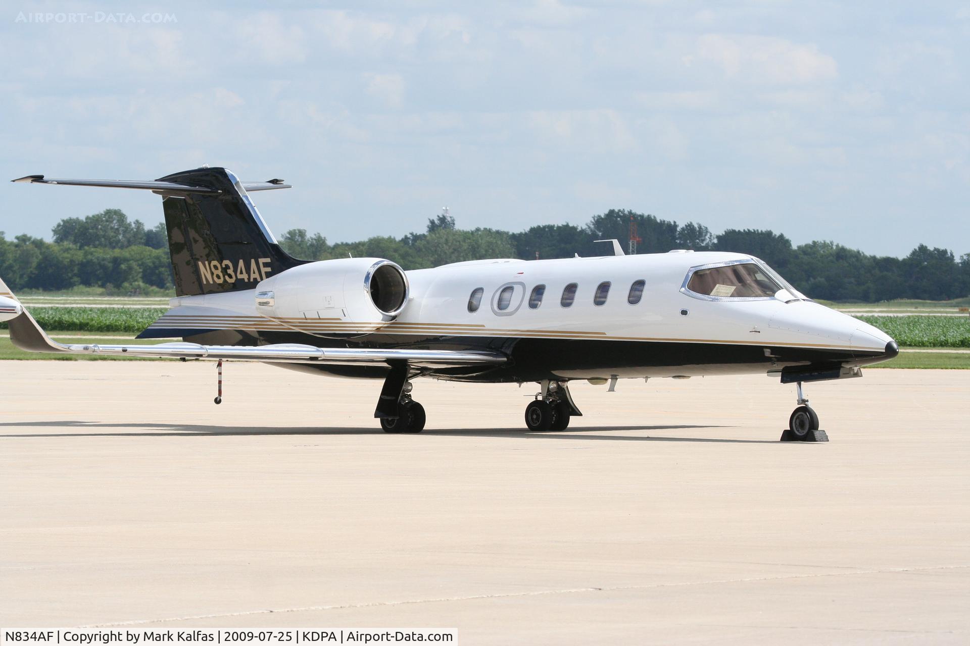 N834AF, 2001 Learjet 31A C/N 225, Wal-Mart Learjet Inc 31A, N834AF on the ramp KDPA