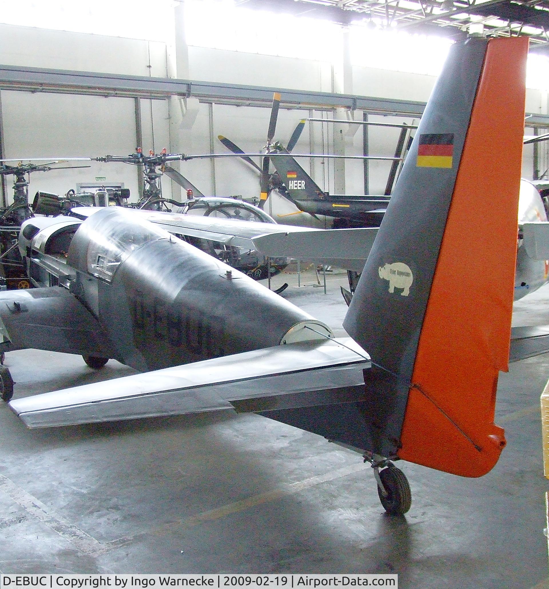 D-EBUC, Sportavia-Putzer C-1 C/N V-1, Sportavia-Pützer S5 research aircraft used for trials with exhaust systems for light aircraft (in the 70s?), now at the Museum für Luftfahrt und Technik at Wernigerode