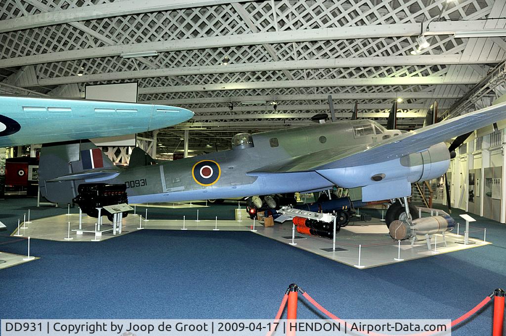 DD931, Bristol Beaufort VIII C/N Composite, This Beaufort is one of the many unique airframes in the RAF Museum.