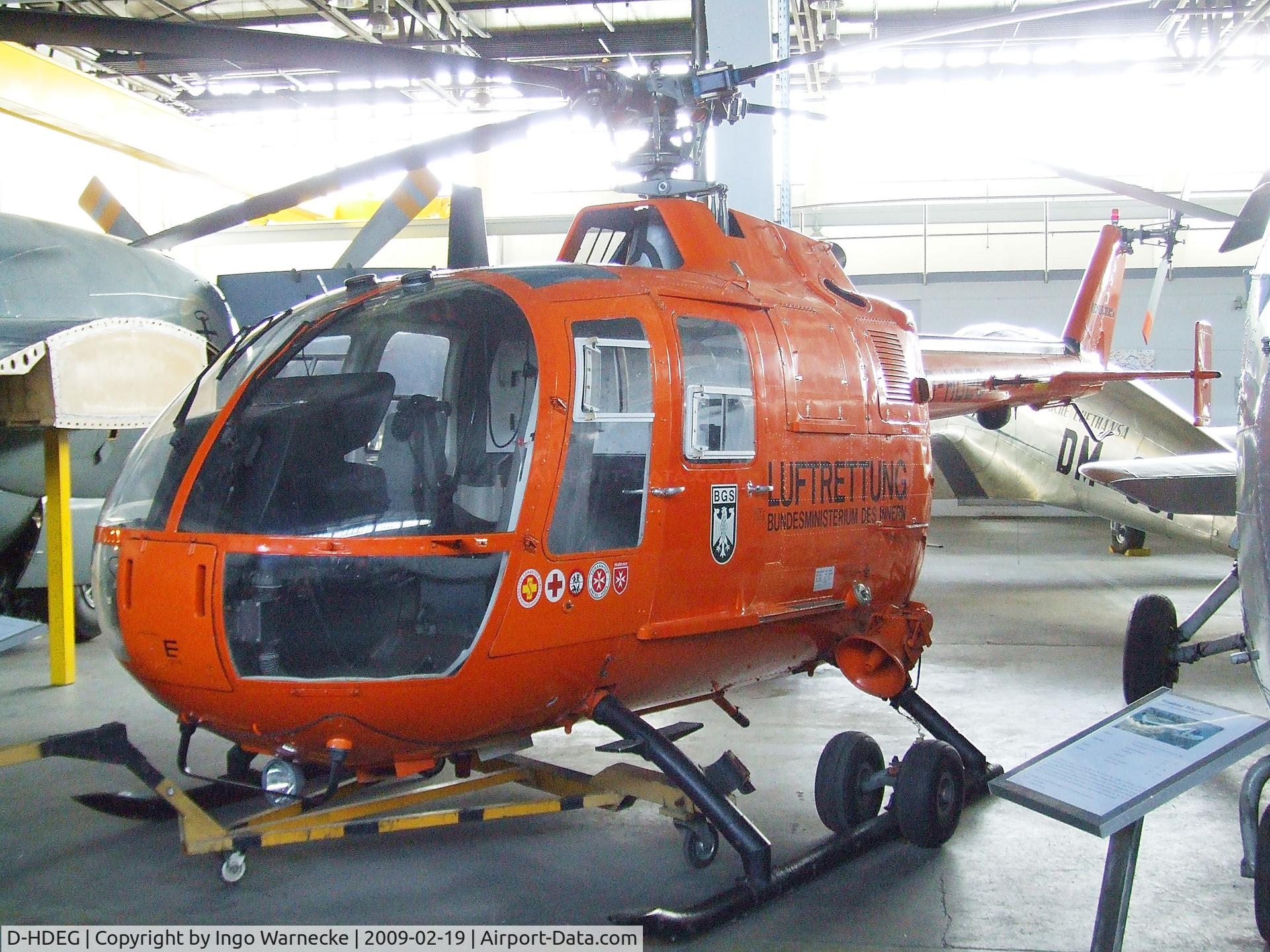 D-HDEG, MBB Bo-105C C/N S-139, MBB Bo 105C at the Museum für Luftfahrt und Technik at Wernigerode