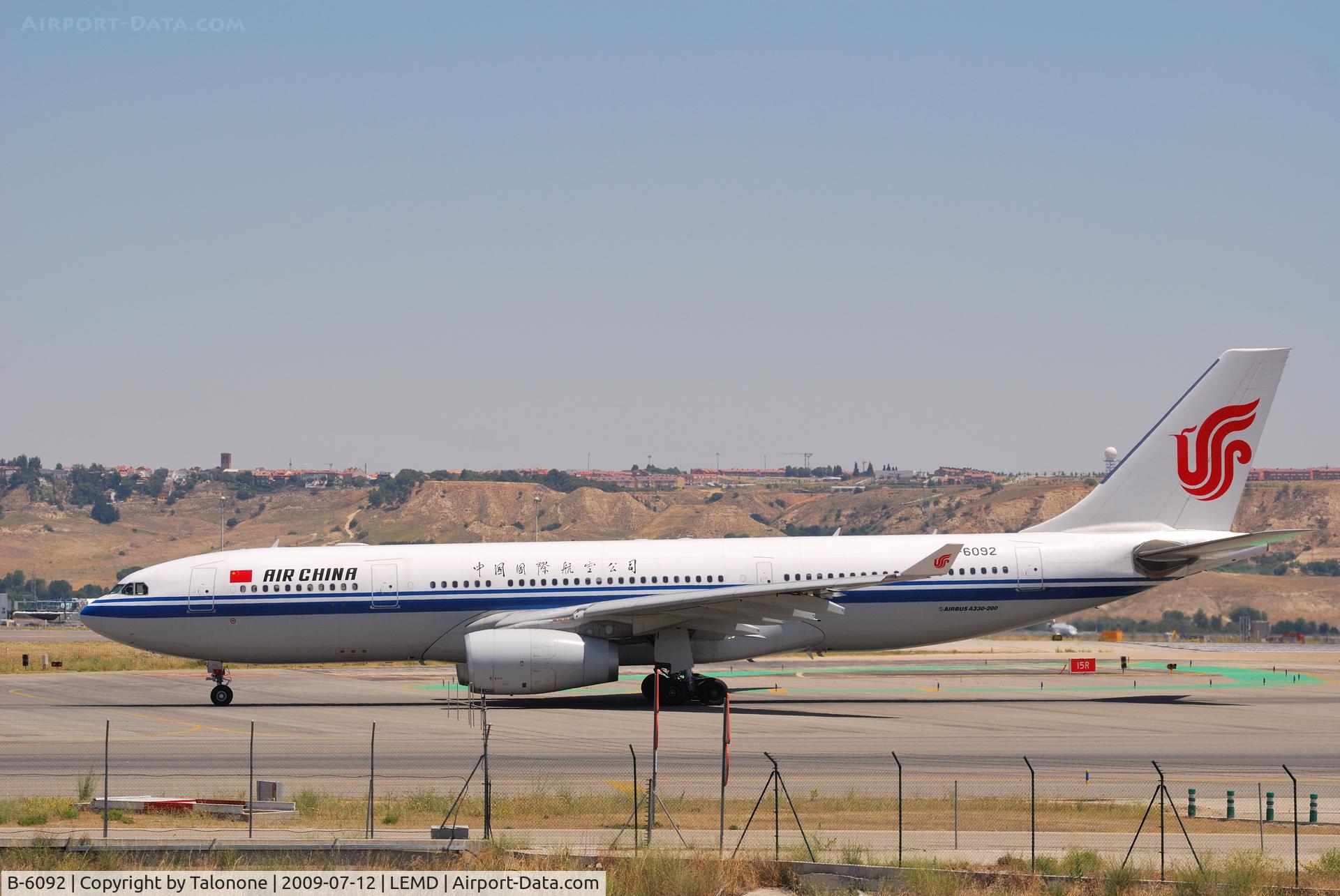 B-6092, 2007 Airbus A330-243 C/N 873, AIR CHINA A330-200