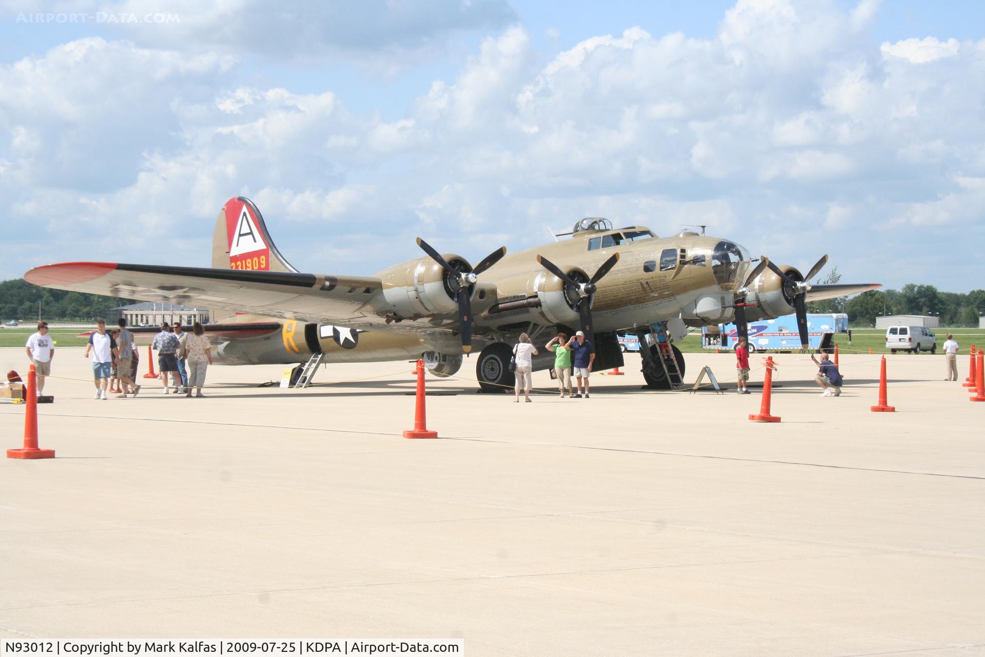 N93012, 1944 Boeing B-17G-30-BO Flying Fortress C/N 32264, Boeing B-17G N93012, on the ramp KDPA for Community Days Weekend.