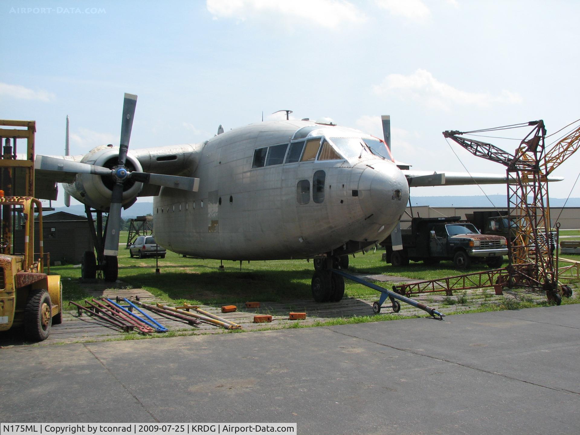N175ML, 1953 Fairchild C-119F Flying Boxcar C/N 10844, at Reading