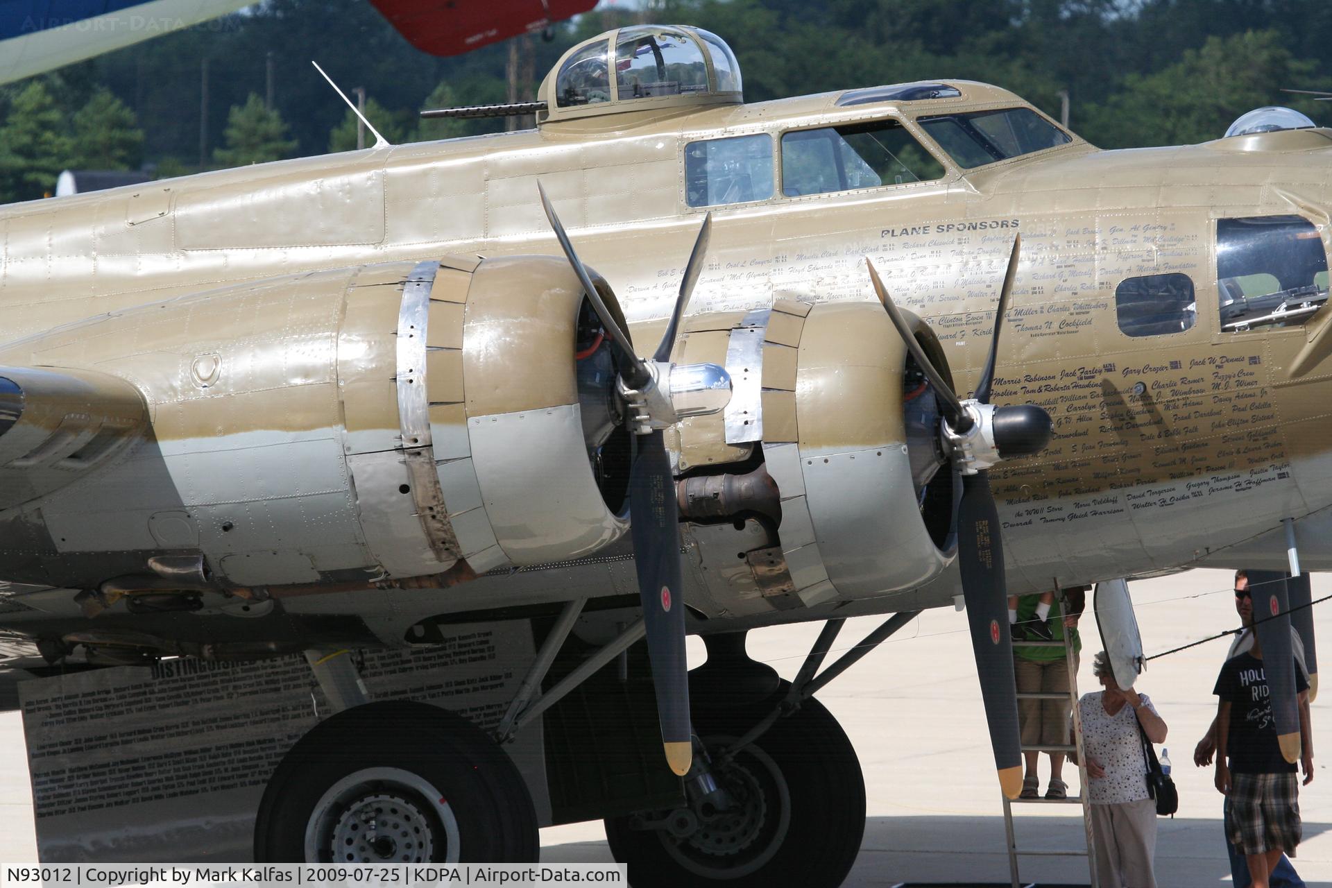 N93012, 1944 Boeing B-17G-30-BO Flying Fortress C/N 32264, Collings Foundation Boeing B-17G N93012, on the ramp KDPA for Community Days Weekend.