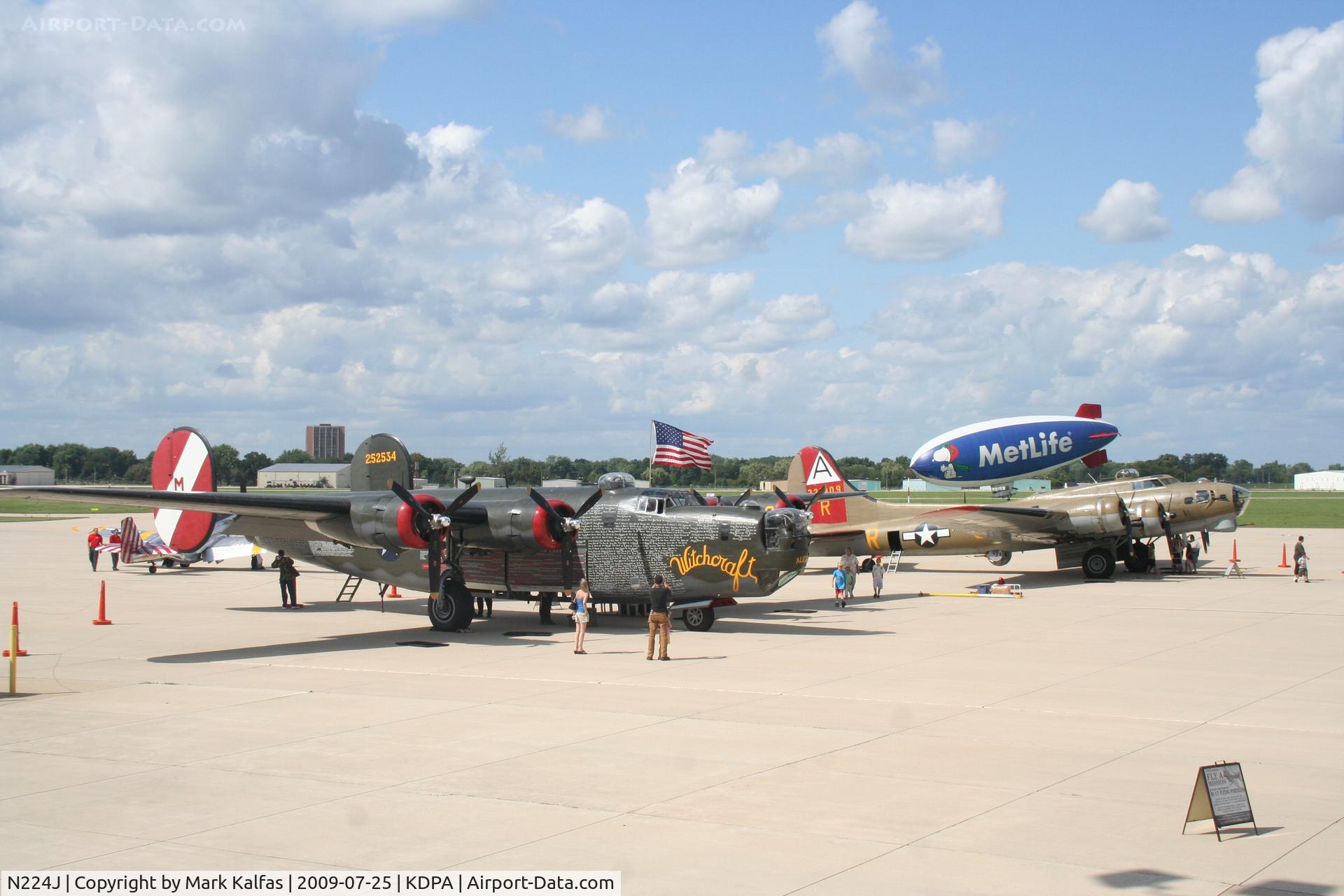 N224J, 1944 Consolidated B-24J-85-CF Liberator C/N 1347 (44-44052), Collings Foundation, Consolidated B-24J Liberator 252534 and B-17G N93012 at Community Days KDPA