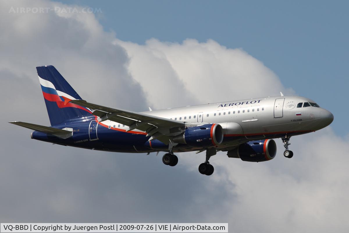 VQ-BBD, 2009 Airbus A319-111 C/N 3838, Airbus A319-111