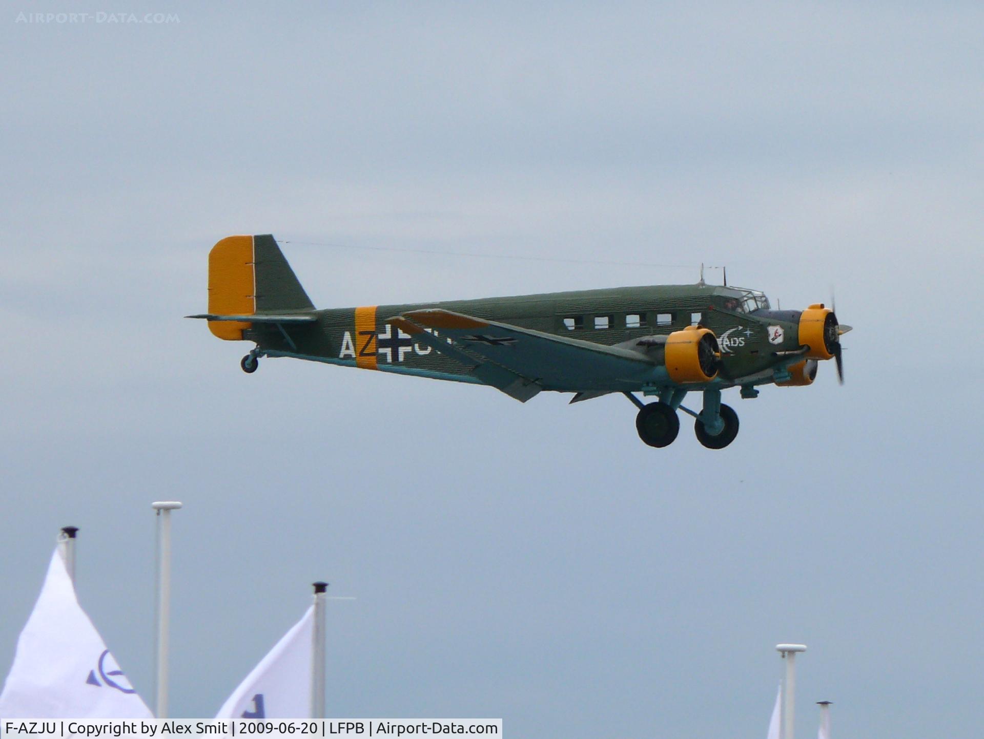 F-AZJU, 1952 Junkers (CASA) 352L (Ju-52) C/N 103, CASA 352L/Ju52 F-AZJU Amicale Jean Baptiste Salis painted as German Air Force AZ#JU