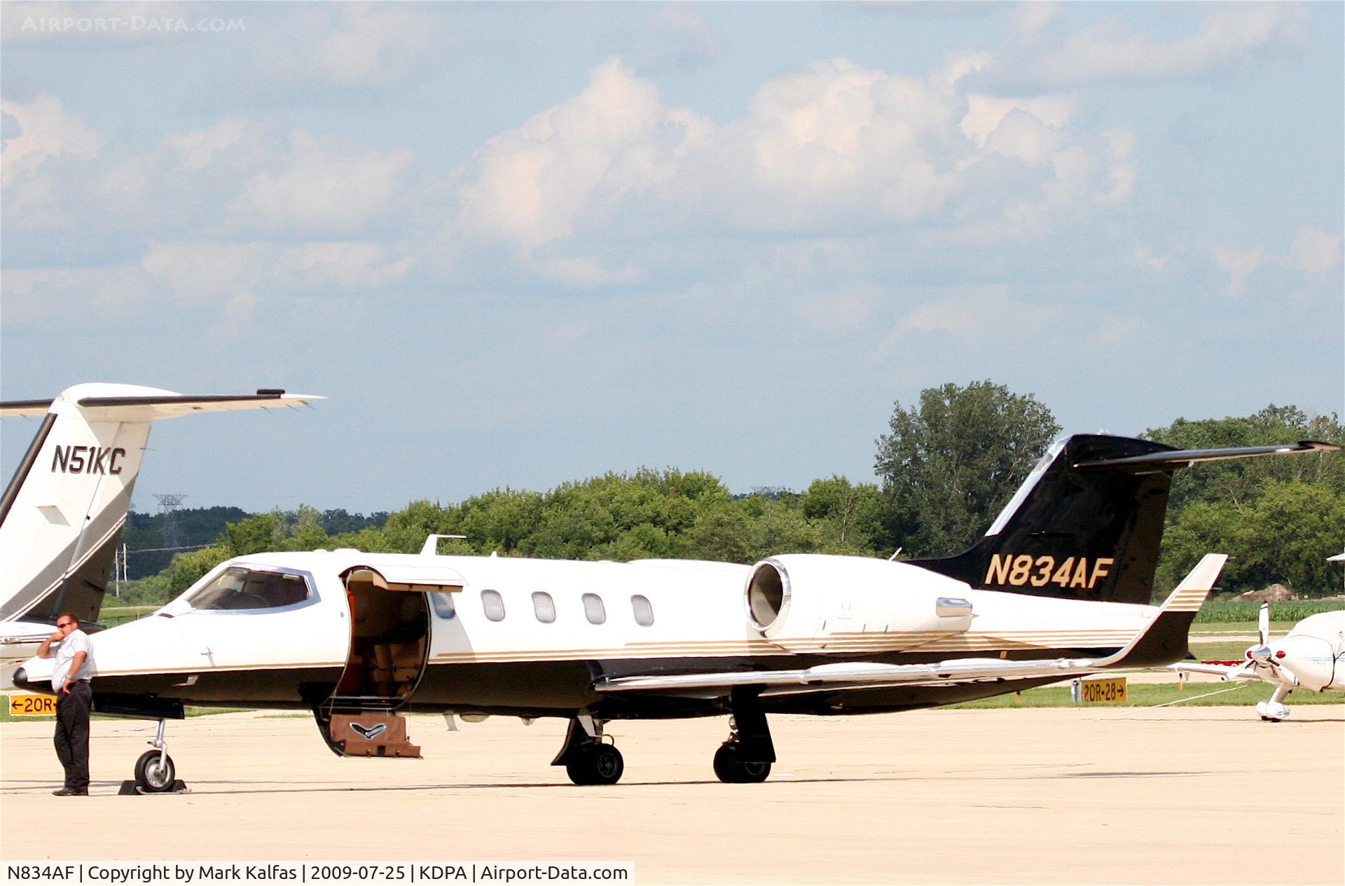 N834AF, 2001 Learjet 31A C/N 225, Wal-Mart's Learjet Inc 31A, N834AF on the ramp gassed up and waiting for her ride KDPA