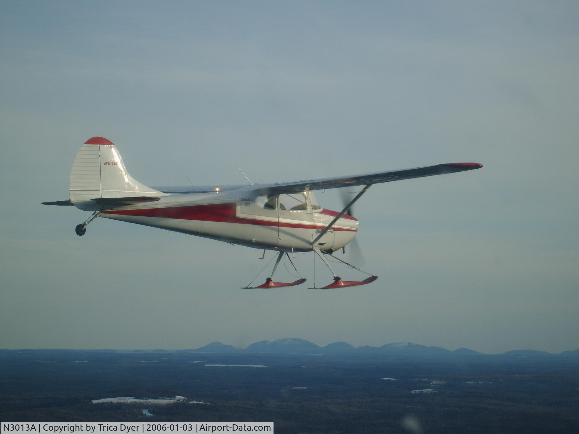 N3013A, 1953 Cessna 170B C/N 25657, winter flying in Maine