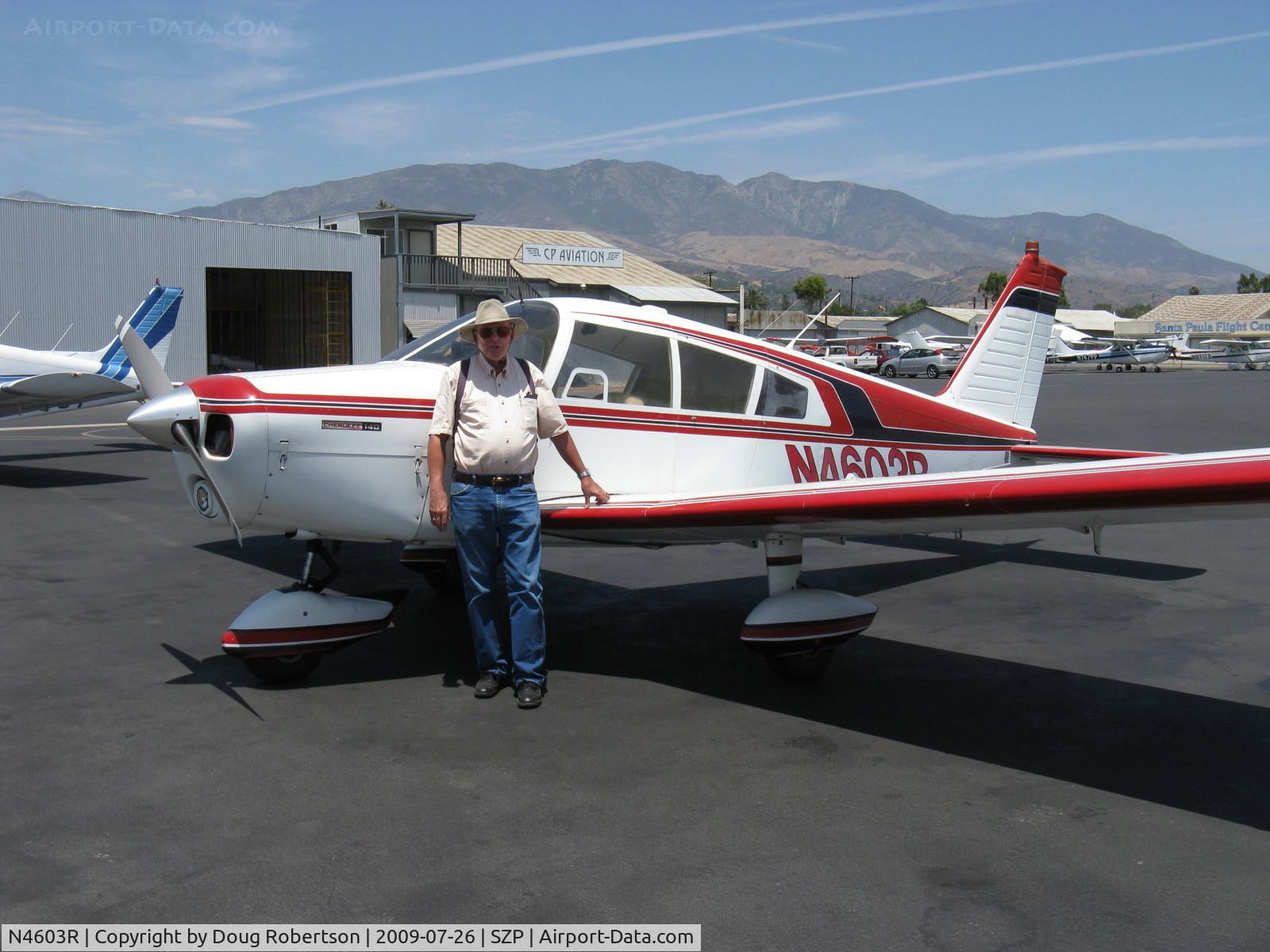 N4603R, 1965 Piper PA-28-140 Cherokee C/N 28-21351, 1965 Piper PA-28-140 CHEROKEE, Lycoming 0-320-E2A 150 Hp, at fuel dock, Ye Olde Photographer-photo courtesy owner/pilot Herman Posada
