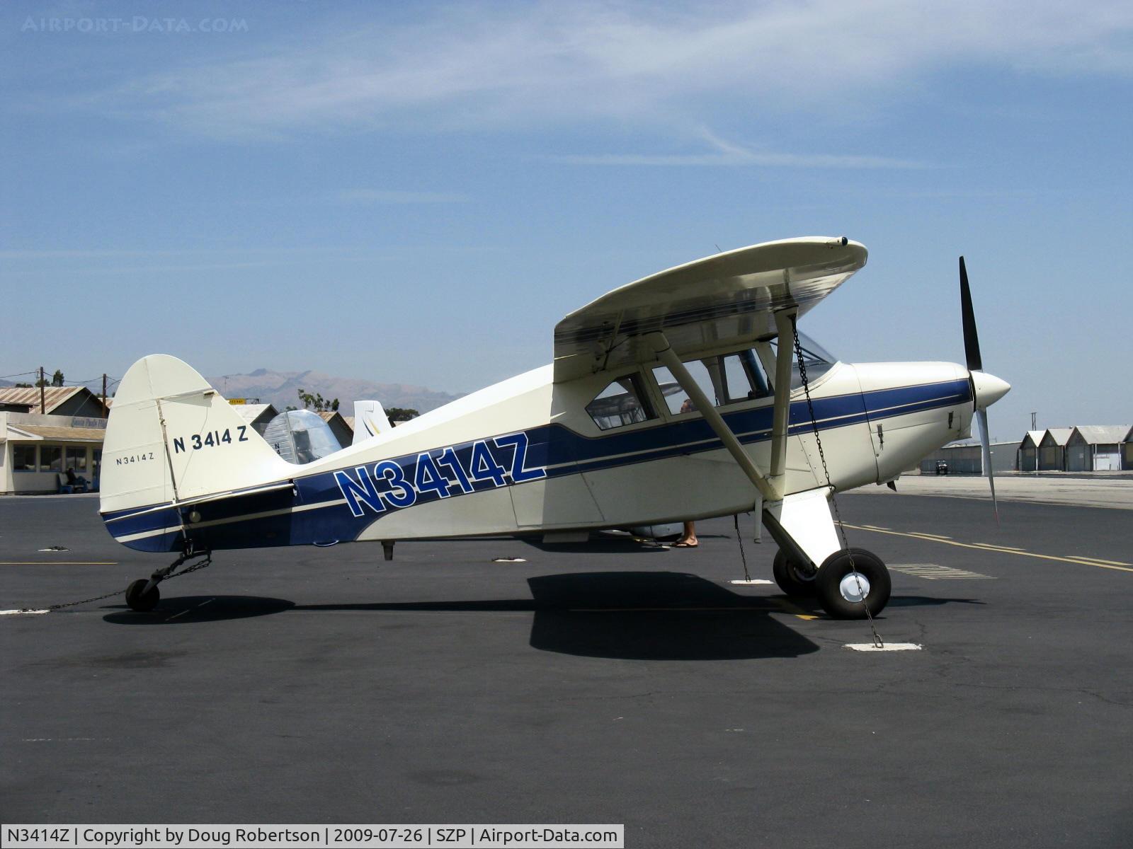 N3414Z, 1960 Piper PA-22-150 Tri-Pacer C/N 22-7327, 1960 Piper PA-20-150 BAJA PACER Mod, Lycoming O-320 150 Hp upgrade, three N number groups shown-the large one is needed for international travel.