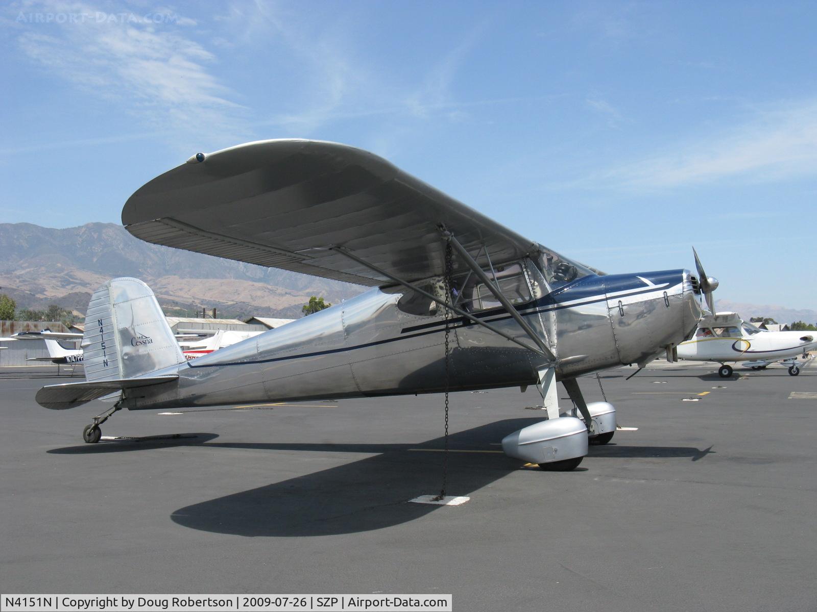 N4151N, 1947 Cessna 140 C/N 13873, 1947 Cessna 140, Continental C85 85 Hp