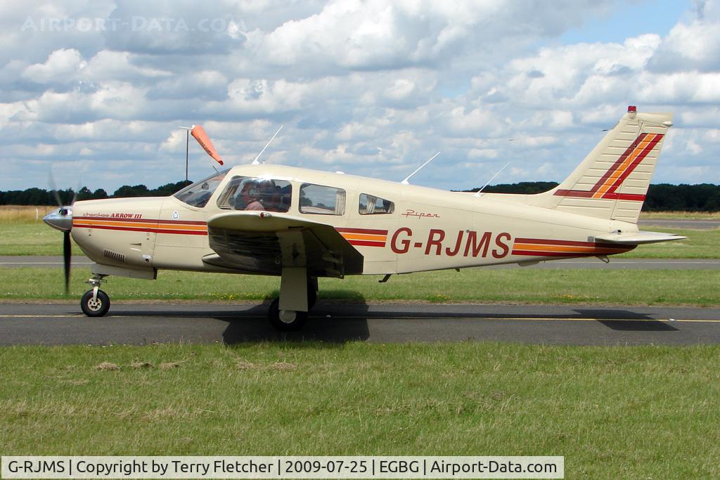 G-RJMS, 1978 Piper PA-28R-201 Cherokee Arrow III C/N 28R-7837059, Piper PA-28R-201 at Leicester on 2009 Homebuild Fly-In day