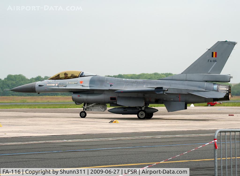FA-116, 1980 SABCA F-16AM Fighting Falcon C/N 6H-116, Participant of the last LFSR Airshow but used as spare...
