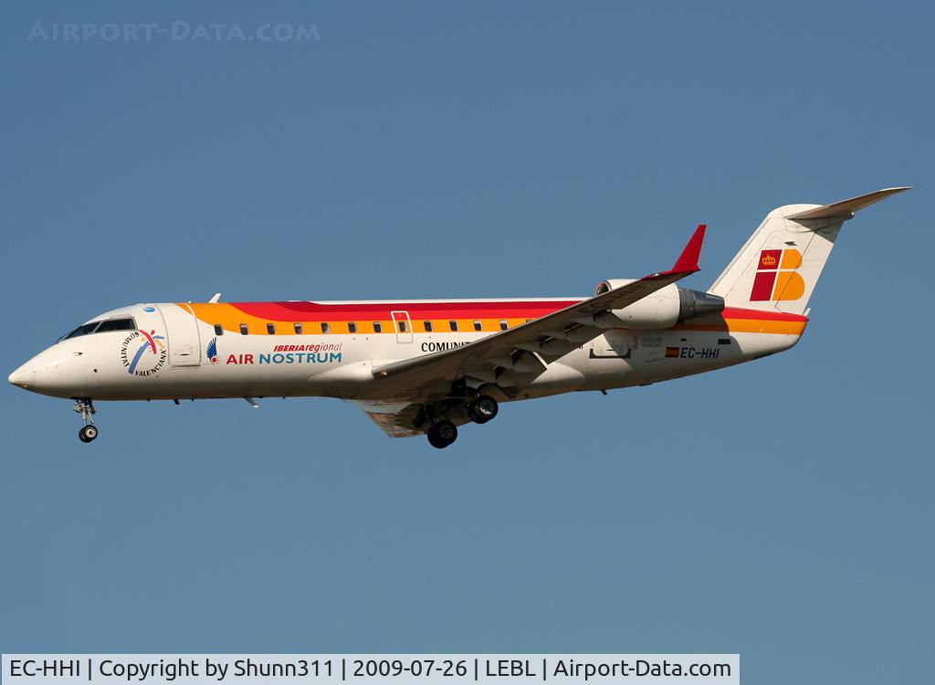 EC-HHI, Canadair CRJ-200ER (CL-600-2B19) C/N 7343, Landing rwy 32L