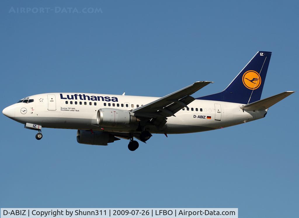 D-ABIZ, 1991 Boeing 737-530 C/N 25244, Landing rwy 32L