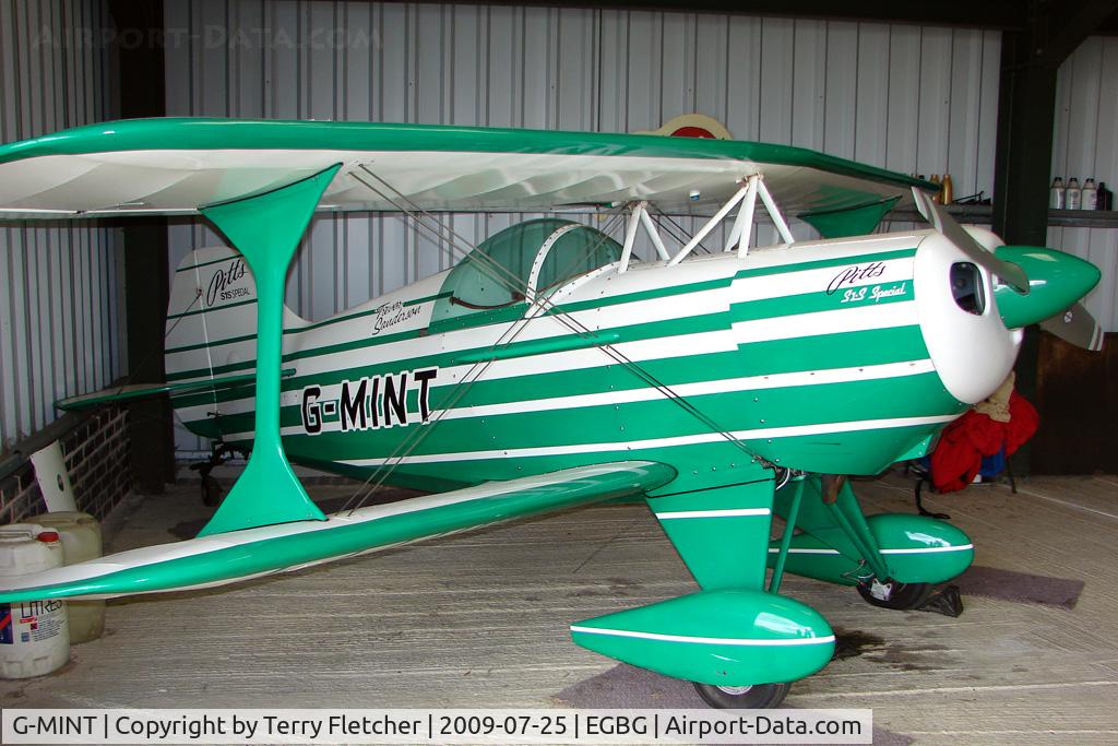 G-MINT, 1984 Pitts S-1S Special C/N PFA 009-10292, Pitts S-2B at Leicester on 2009 Homebuild Fly-In day