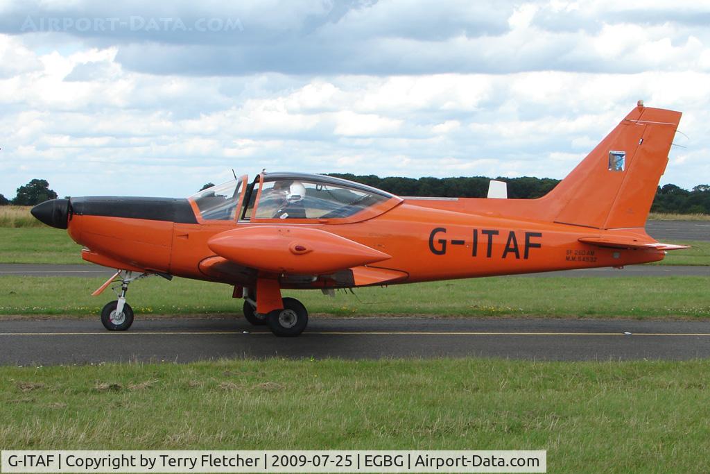 G-ITAF, 1983 SIAI-Marchetti SF-260AM C/N 40-013/690, ex Italian AF MM 54532 at Leicester on 2009 Homebuild Fly-In day