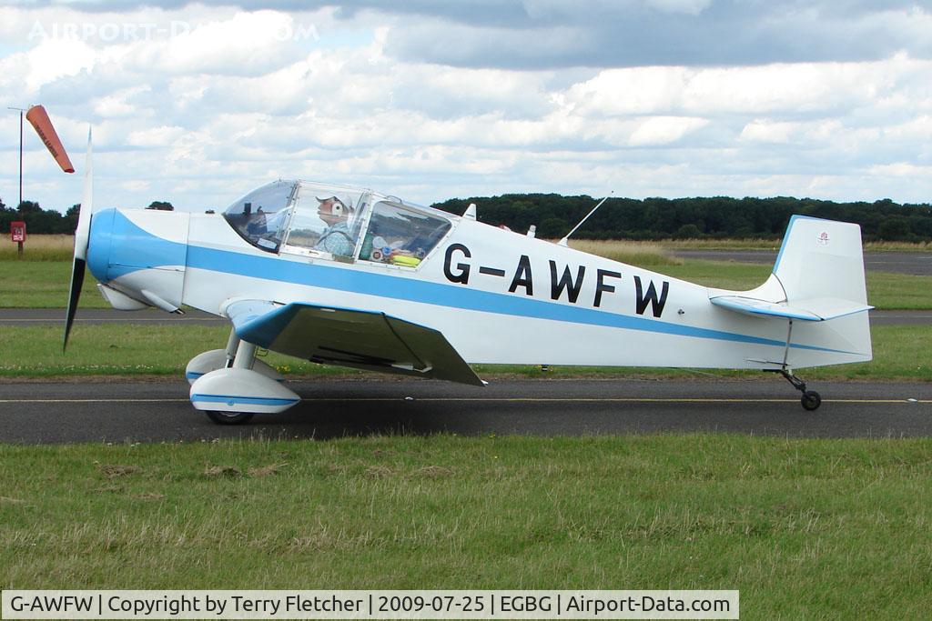G-AWFW, 1957 SAN Jodel D-117 C/N 599, Jodel D117 at Leicester on 2009 Homebuild Fly-In day