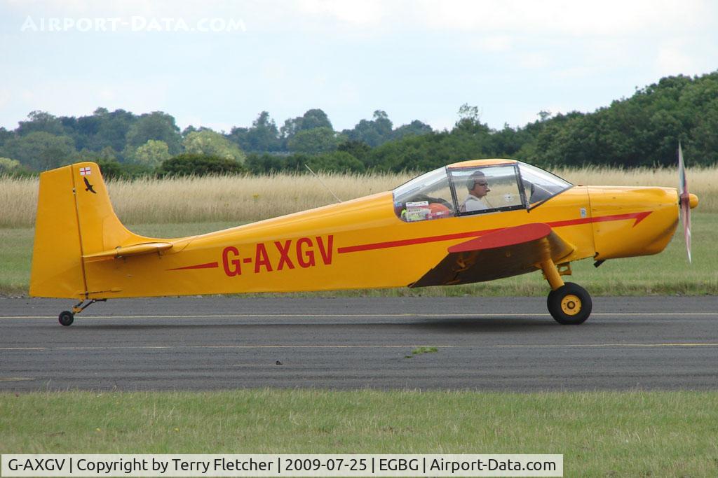 G-AXGV, 1970 Rollason Druine D-62B Condor C/N RAE/641, Druine D.62B Condor at Leicester on 2009 Homebuild Fly-In day