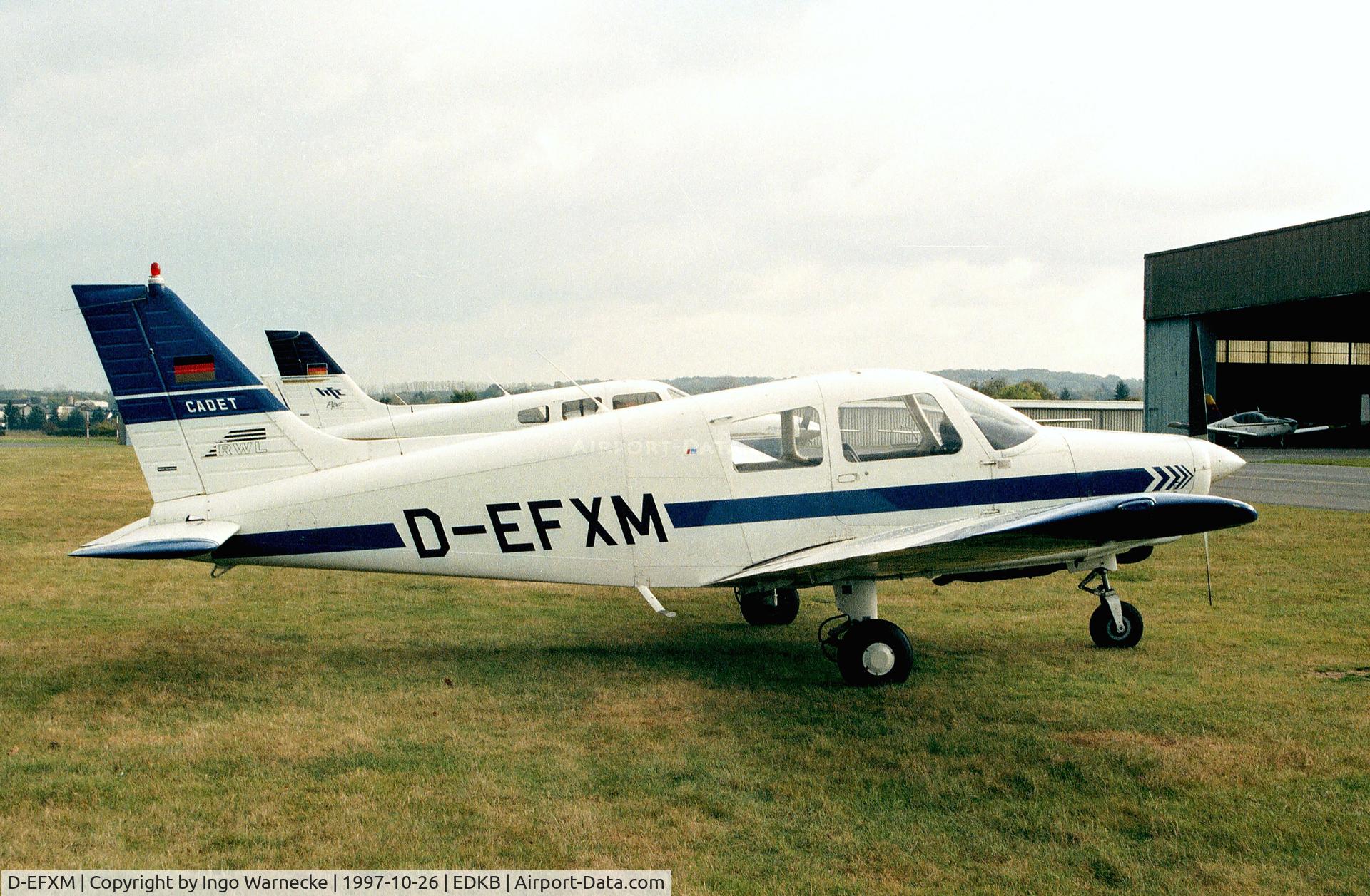 D-EFXM, 1989 Piper PA-28-161 Cadet C/N 2841128, Piper PA-28-161 Cadet at Bonn-Hangelar airfield