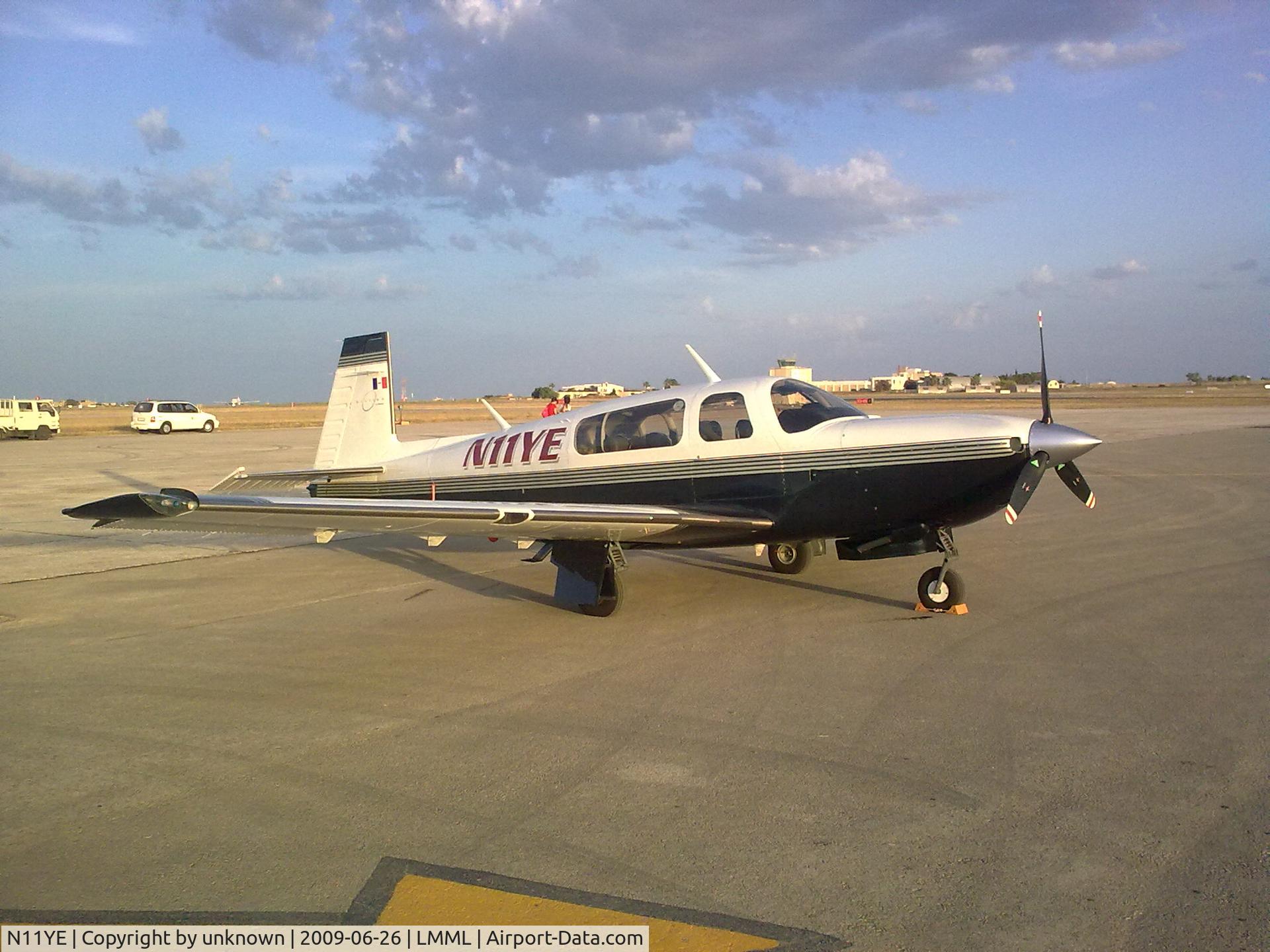 N11YE, 1995 Mooney M20R Ovation C/N 29-0038, In Malta on Park 3 re Air Rally 2009