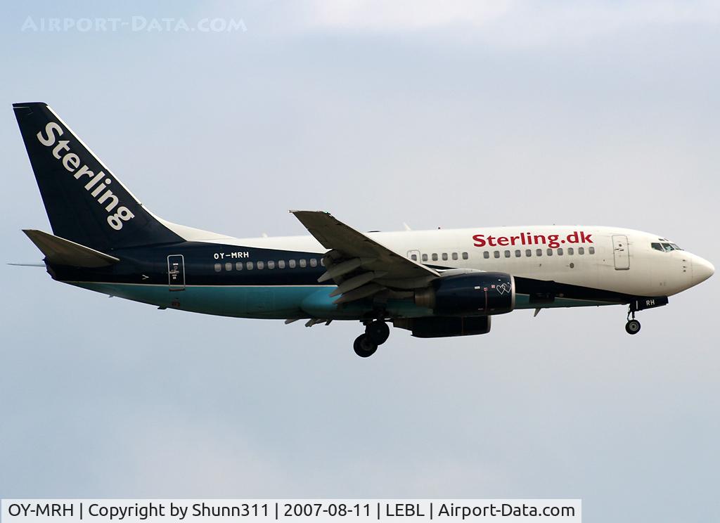 OY-MRH, 2000 Boeing 737-7L9 C/N 28013, Landing rwy 25R in basic Maersk Air c/s