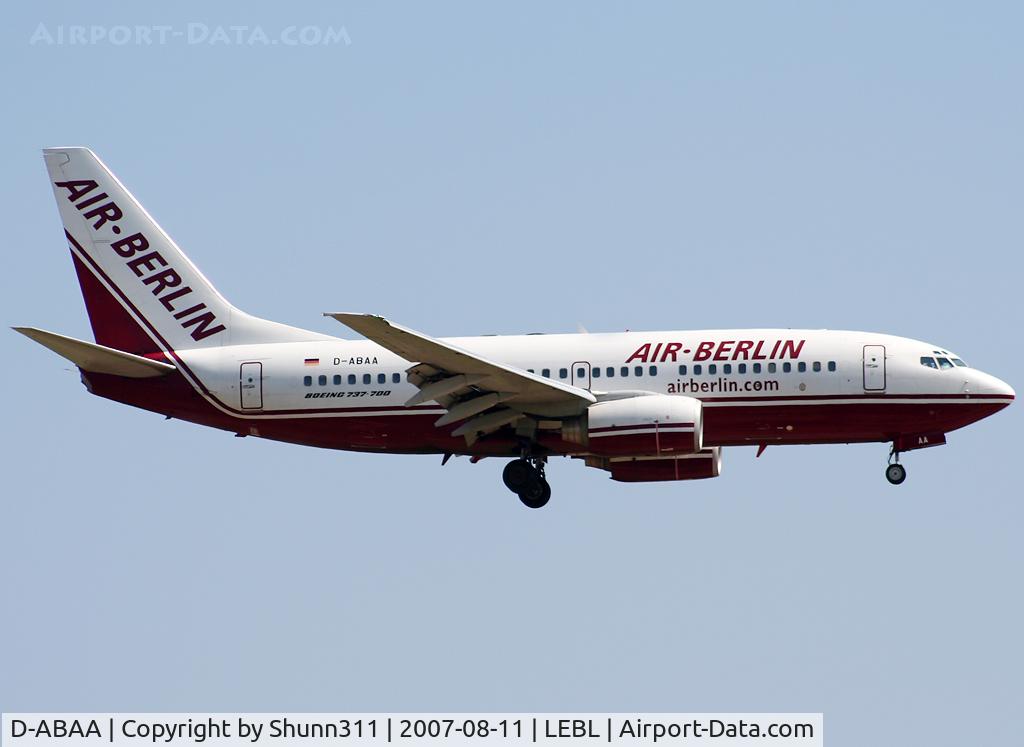 D-ABAA, 2001 Boeing 737-8Q8 C/N 30637, Landing rwy 25R