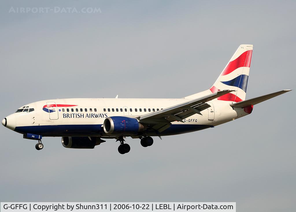 G-GFFG, 1990 Boeing 737-505 C/N 24650, Landing rwy 25L