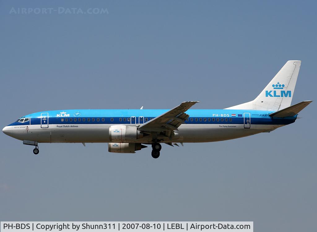 PH-BDS, 1989 Boeing 737-406 C/N 24529, Landing rwy 25R