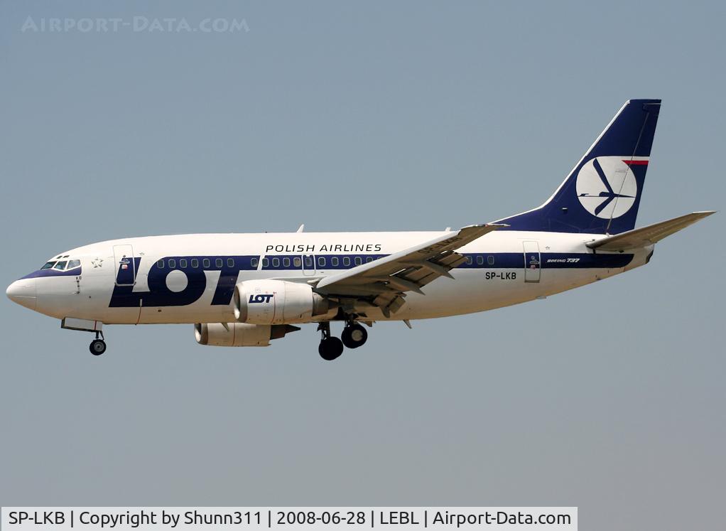 SP-LKB, 1992 Boeing 737-55D C/N 27417, Landing rwy 25R