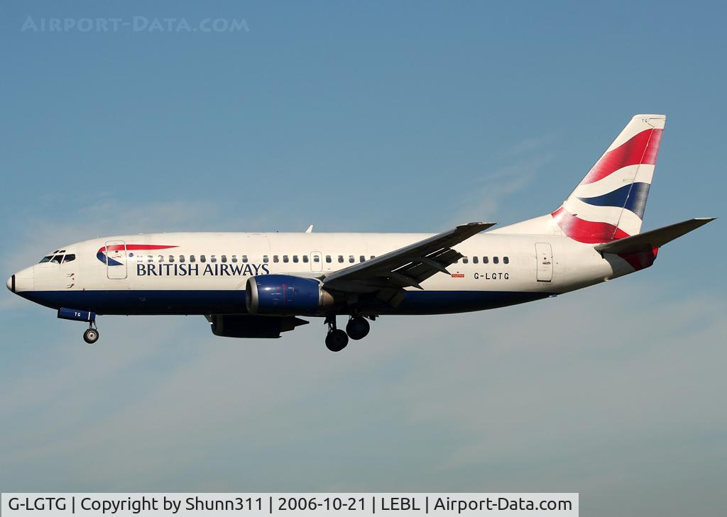 G-LGTG, 1989 Boeing 737-3Q8 C/N 24470, Landing rwy 25L